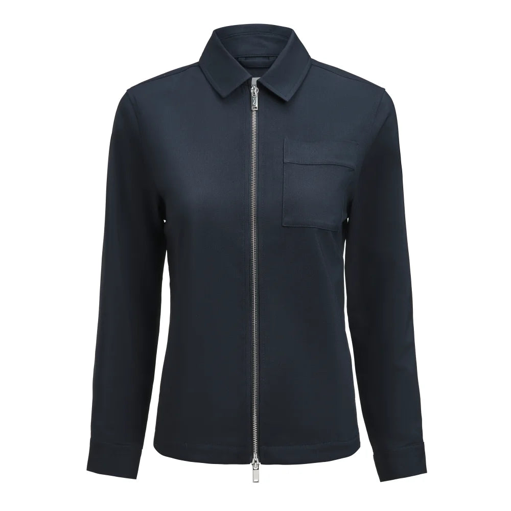 J.Harvest & Frost Modern Zip Overshirt Woman Overshirt Dames Marine