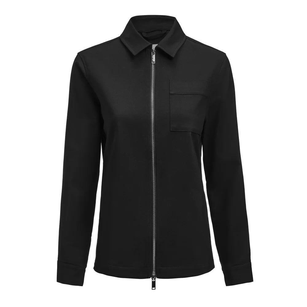 J.Harvest & Frost Modern Zip Overshirt Woman Overshirt Dames Zwart