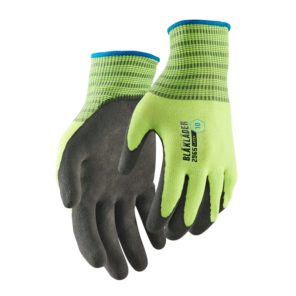Blaklader 2965 1452 Werkhandschoenen Latex-Gedipt High Vis Geel