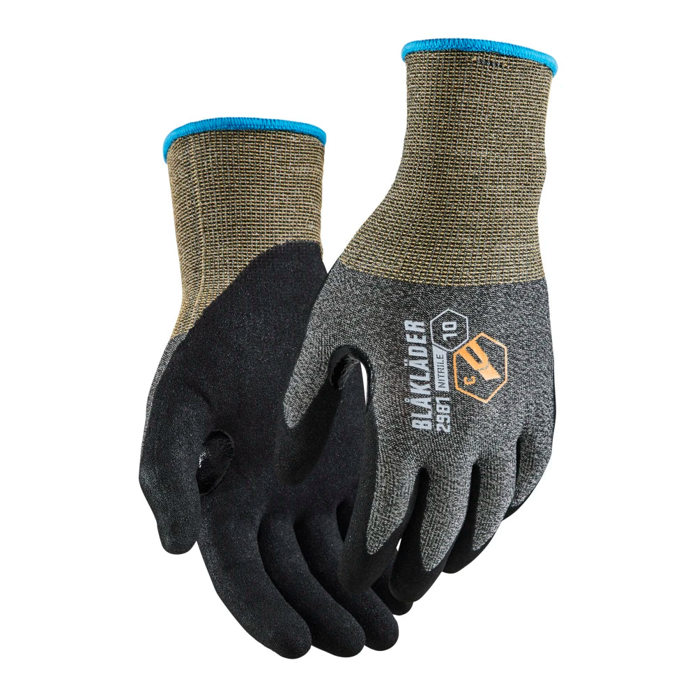Blaklader 2981 1473 Snijbestendige Handschoenen C Nitril-Gedipt Zwart