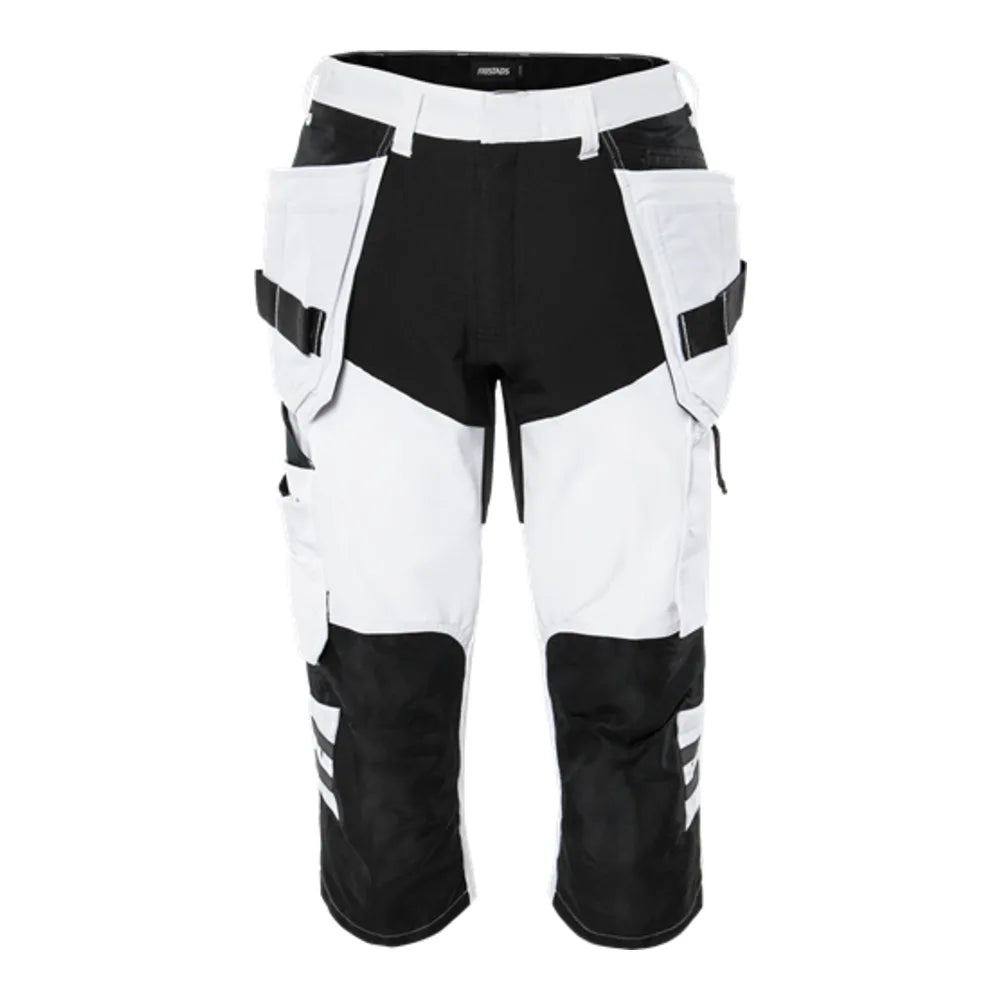 Fristads 3/4 Werkbroek Stretch 2761 Lws Wit Zwart