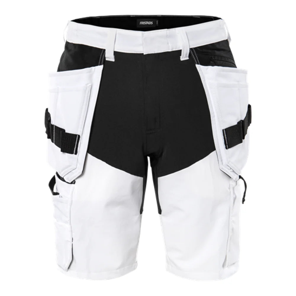 Fristads Korte Broek Stretch 2762 Lws Wit Zwart