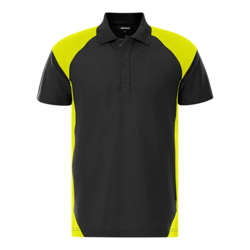 Fristads Green Heavy Poloshirt 7047 Gpm Zwart Geel
