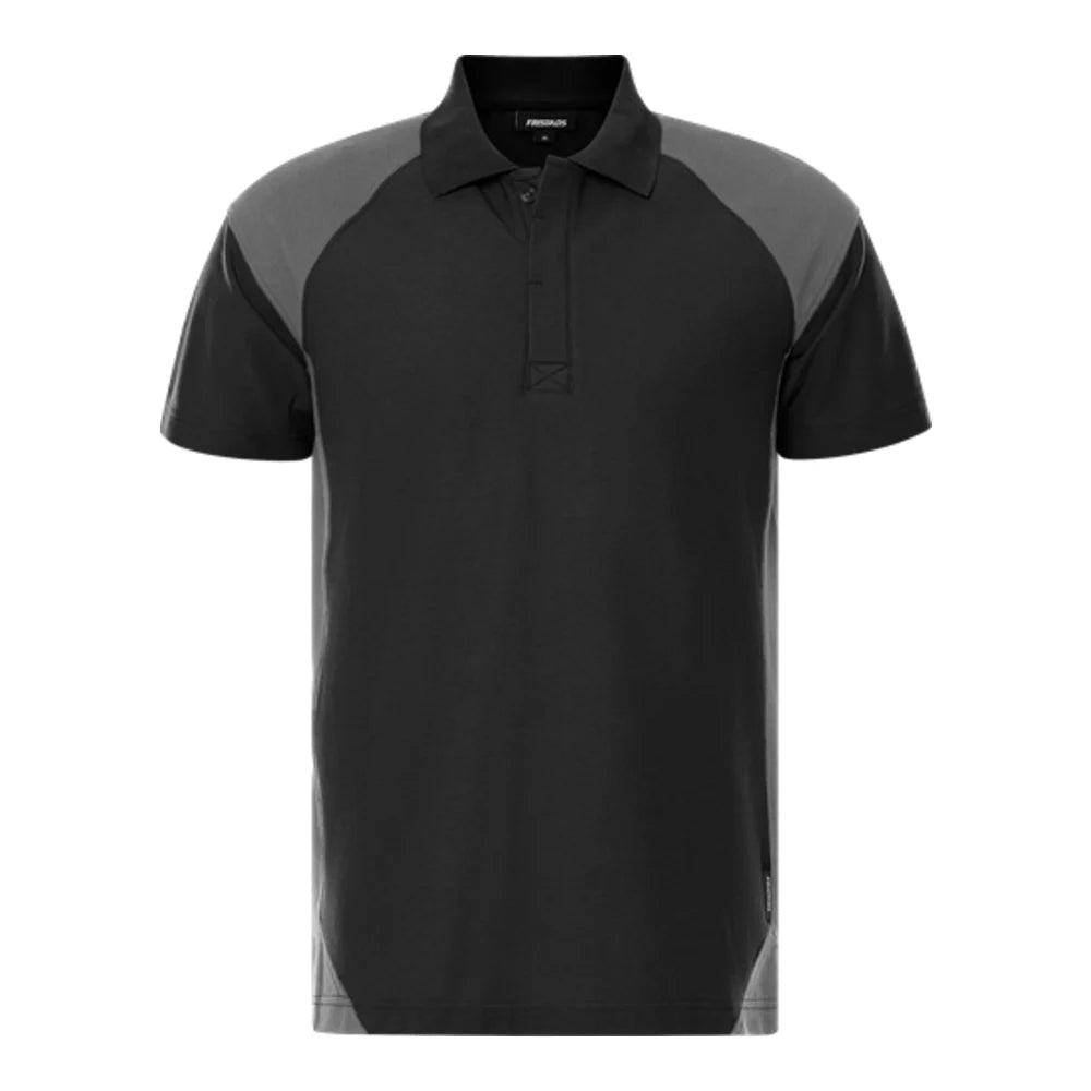 Fristads Green Heavy Poloshirt 7047 Gpm Zwart Grijs