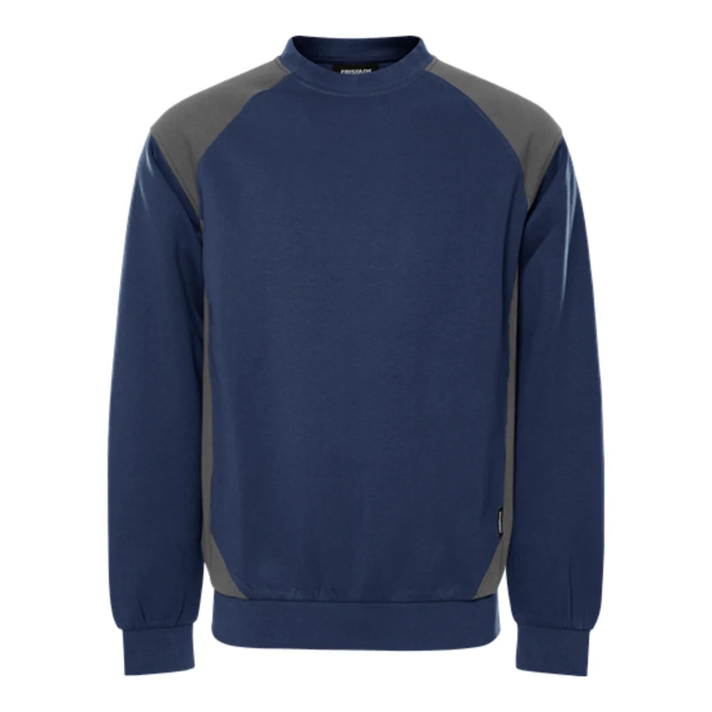 Fristads Green Sweater 7148 Gsm Marineblauw Grijs