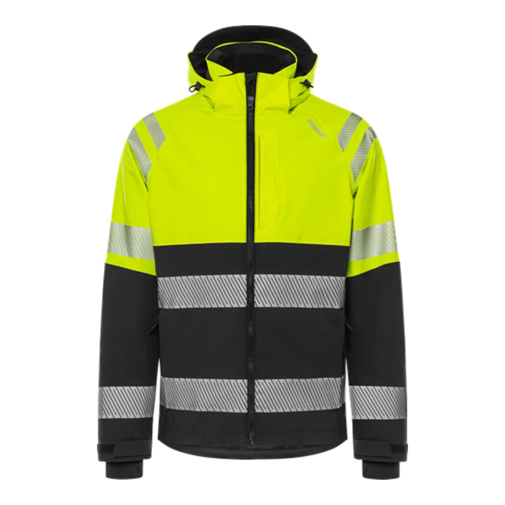 Fristads High Vis Green Stretch Shelljack Klasse 2 4690 Gls High Vis Geel Zwart
