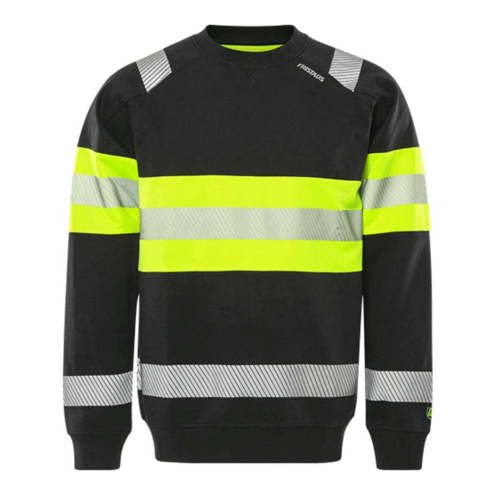 Fristads High Vis Green Stretch Sweater Klasse 1 7530 Gkc High Vis Geel Zwart