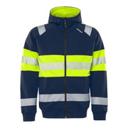 Fristads High Vis Green Stretch Sweater Met Capuchon Klasse 1 7532 Gkc High Vis Geel Marineblauw