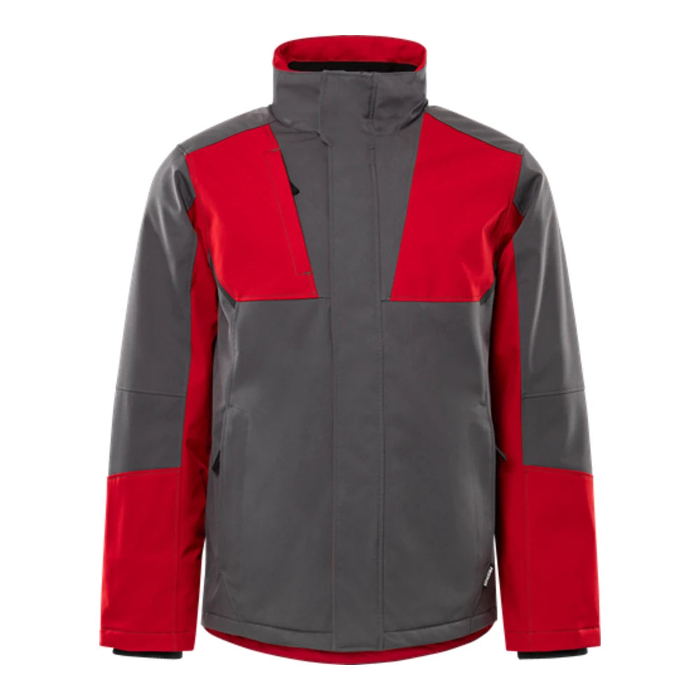 Fristads Softshell Winterjack 4931 Gsw Grijs Rood