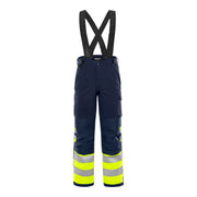 Fristads High Vis Green Stretch Winterbroek Klasse 1 2681 Glps High Vis Geel Marineblauw