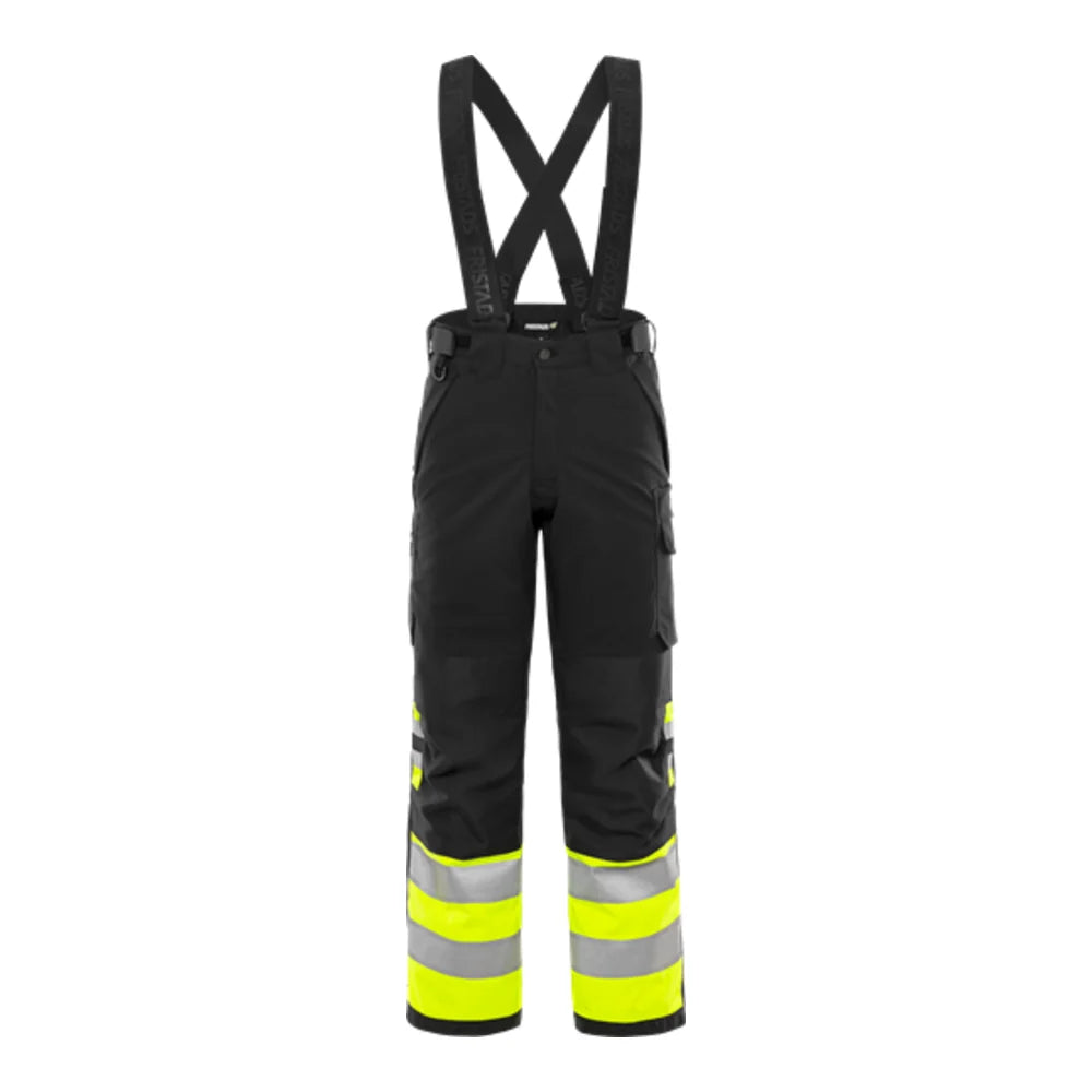 Fristads High Vis Green Stretch Winterbroek Klasse 1 2681 Glps High Vis Geel Zwart