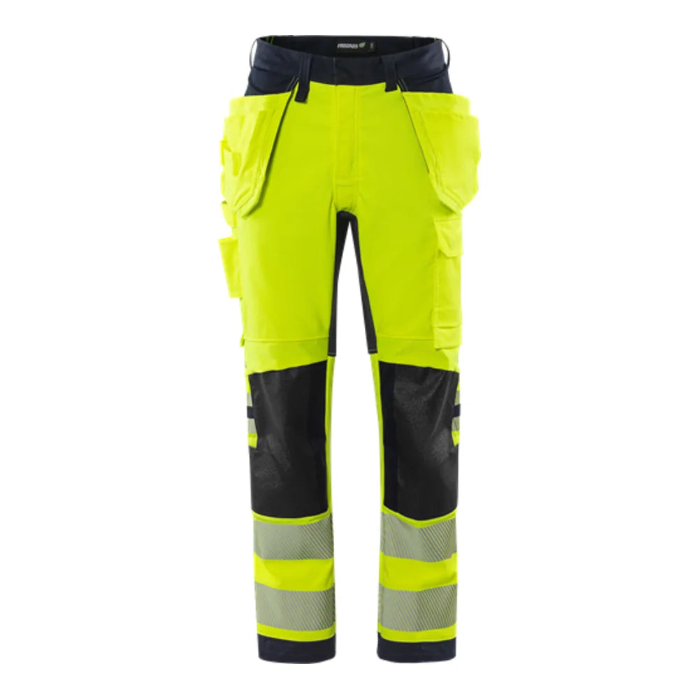 Fristads Flamestat Green High Vis Werkbroek Klasse 2 2942 Gfs High Vis Geel Marineblauw