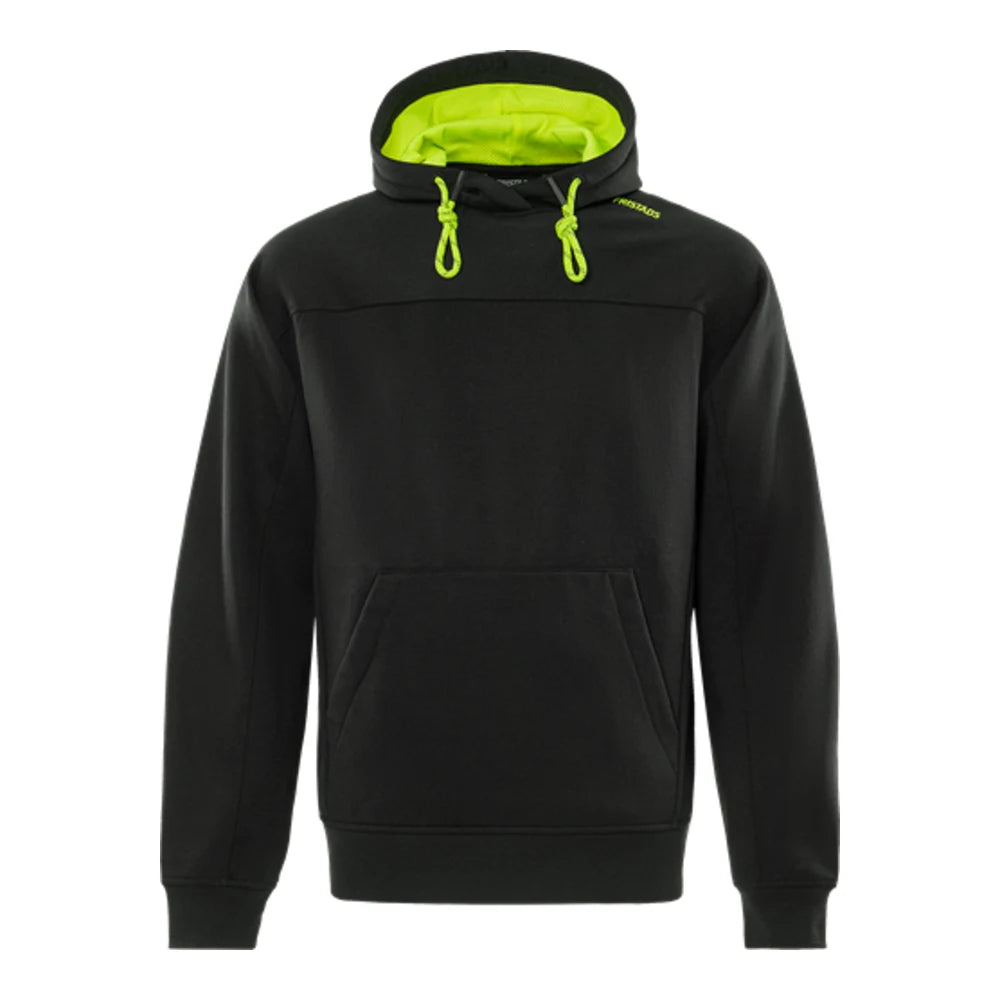 Fristads Hooded Sweater 7551 Gsm Zwart Geel