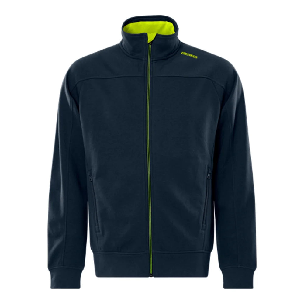 Fristads Sweatjack 7552 Gsm Donker Marineblauw Geel