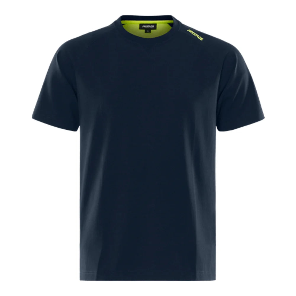 Fristads Heavy Stretch T-Shirt 7553 Gtme Donker Marineblauw Geel