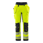 Fristads Flamestat Green High Vis Dames Werkbroek Klasse 2 2943 Gfs High Vis Geel Marineblauw