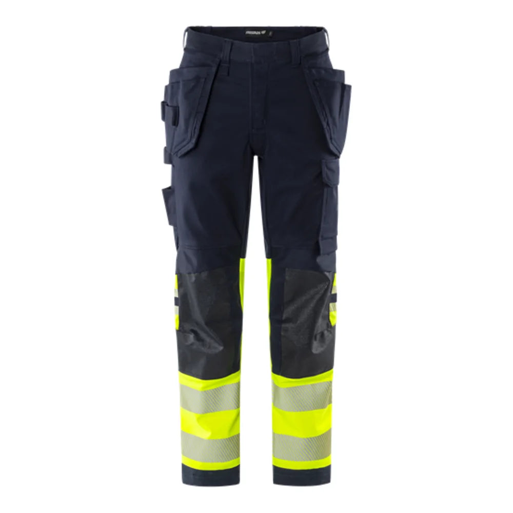 Fristads Flamestat Green High Vis Werkbroek Klasse 1 2940 Gfs High Vis Geel Marineblauw