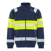 Fristads High Vis Stretch Green Sweatjack Klasse 1 7531 Gkc High Vis Geel Marineblauw