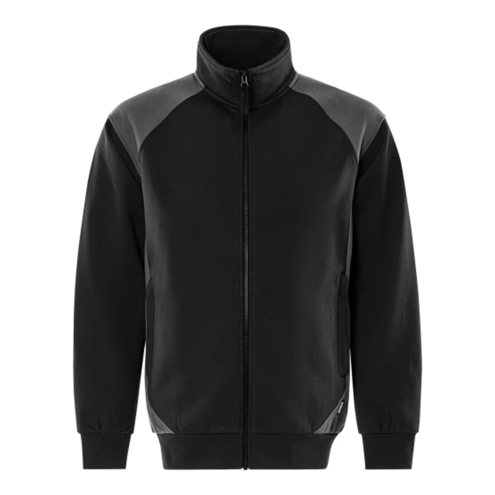 Fristads Green Sweatjack 7248 Gsm Zwart Grijs