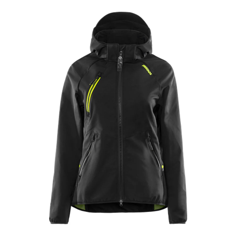 Fristads Functioneel Damessoftshelljack Met Capuchon 4872 Gbf Zwart