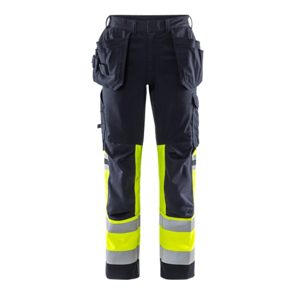 Fristads Flamestat High Vis Stretch Broek Klasse 1 2263 Athf High Vis Geel Marineblauw
