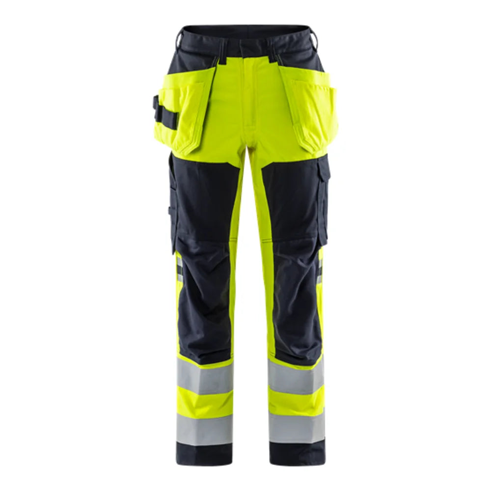 Fristads Flamestat High Vis Stretch Werkbroek Klasse 2 2267 Athf High Vis Geel Marineblauw