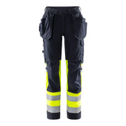 Fristads Flamestat High Vis  Stretch Werkbroek Dames Klasse 1 2271 Athf High Vis Geel Marineblauw