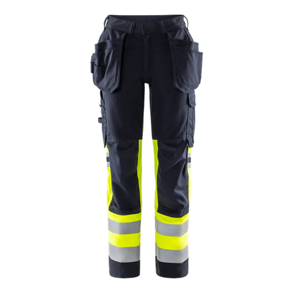 Fristads Flamestat High Vis  Stretch Werkbroek Dames Klasse 1 2271 Athf High Vis Geel Marineblauw