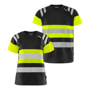 Fristads High Vis Green Functioneel T-Shirt Klasse 1 7880 Gpst, Heren En Dames High Vis Geel Zwart