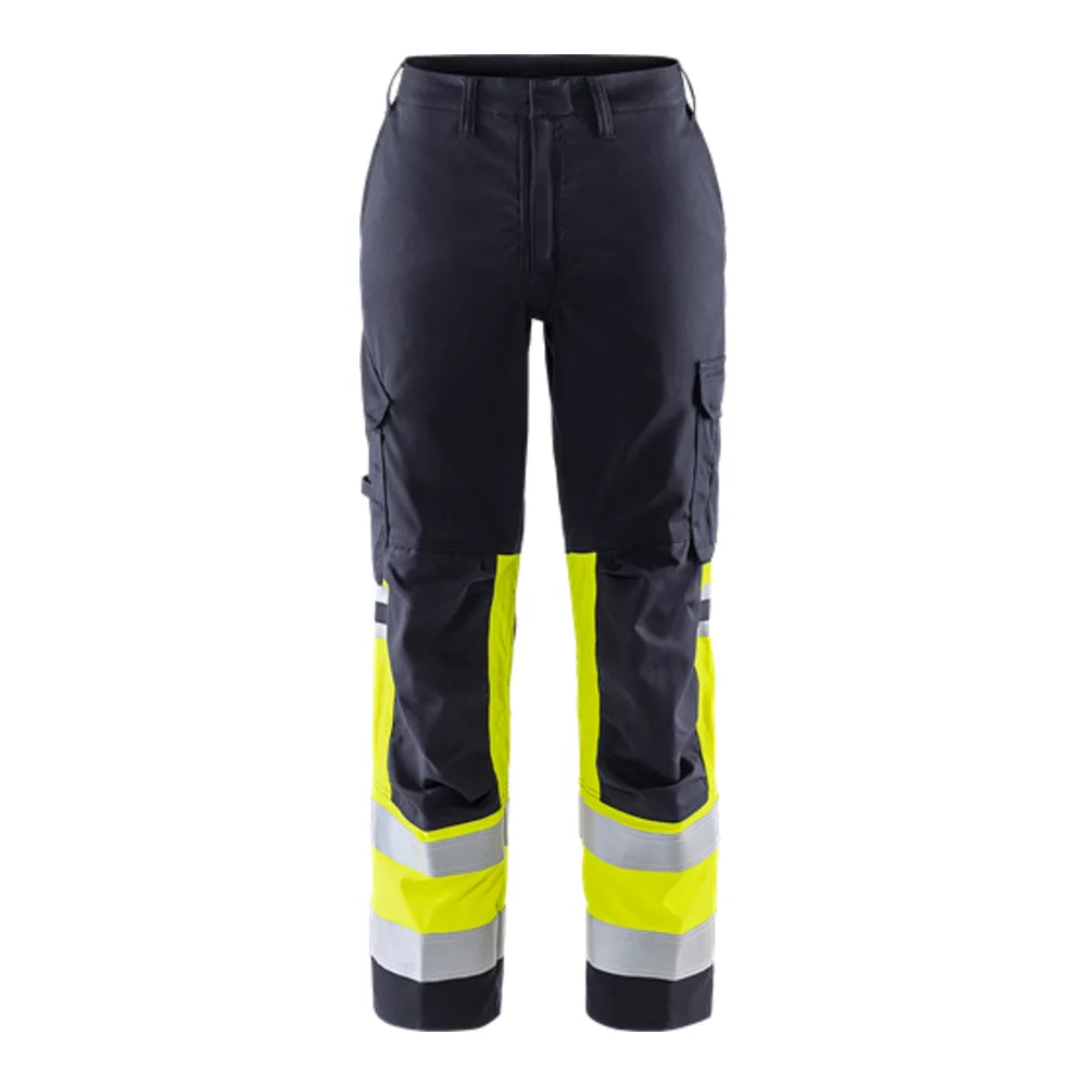Fristads Flamestat High Vis Stretch Broek Dames Klasse 1 2170 Athf High Vis Geel Marineblauw