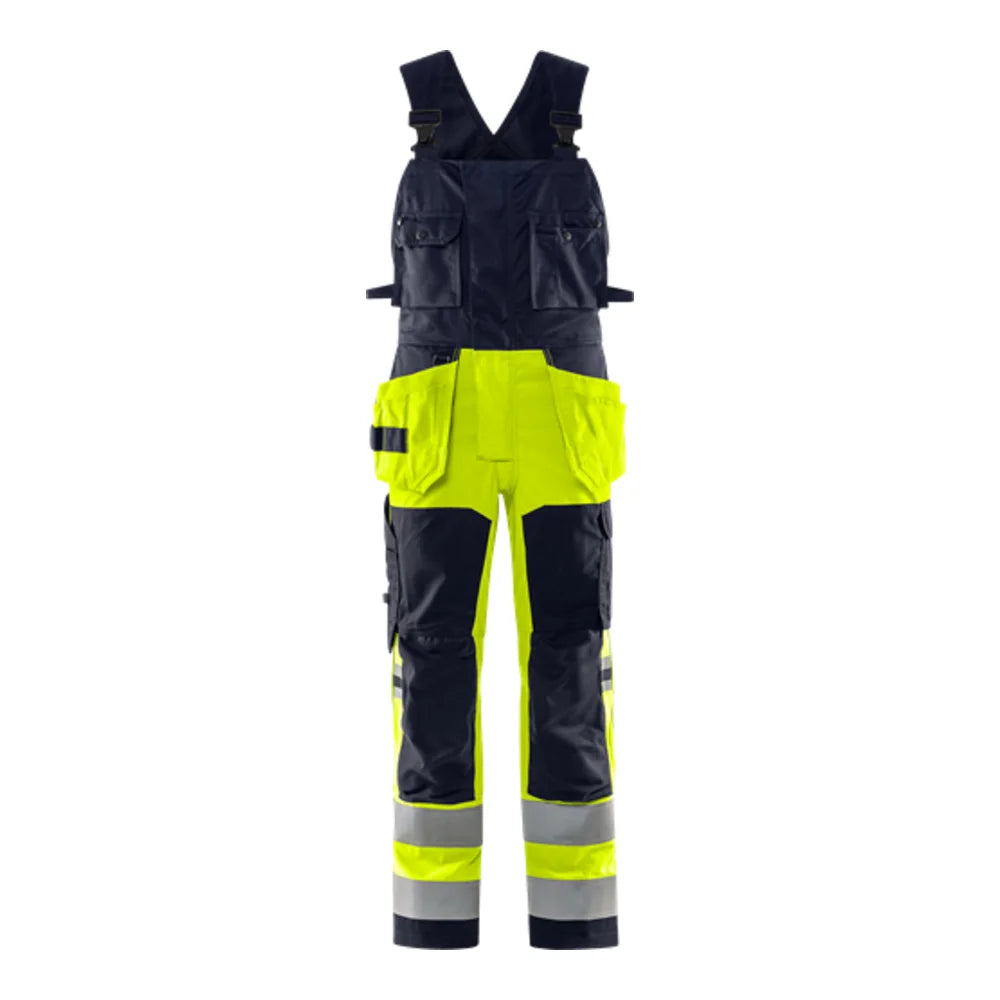 Fristads Flamestat High Vis Craftsman Stretch Amerikaanse Overall Klasse 2 1170 Athf High Vis Geel Marineblauw