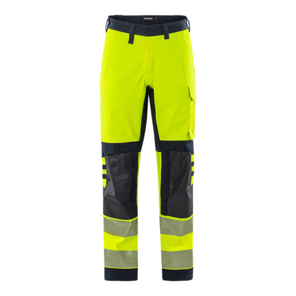Fristads Flamestat Hoogzichtbare Stretchbroek Klasse 2 2280 Fss High Vis Geel Marineblauw
