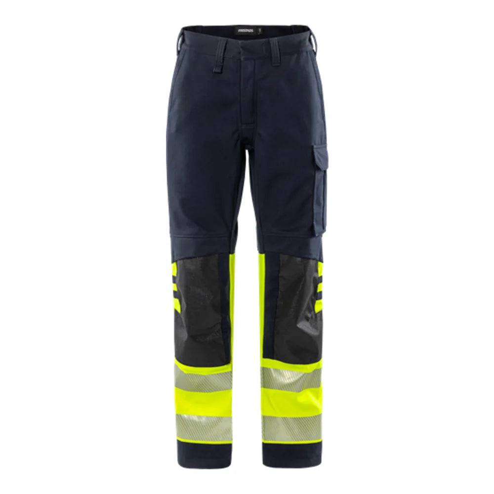 Fristads Flamestat High Vis Stretch Broek Klasse 1 2281 Fss High Vis Geel Marineblauw