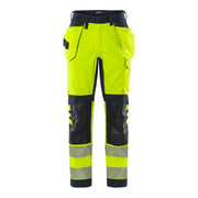 Fristads Flamestat High Vis Werkbroek Stretch Klassw 2 2282 Fss High Vis Geel Marineblauw