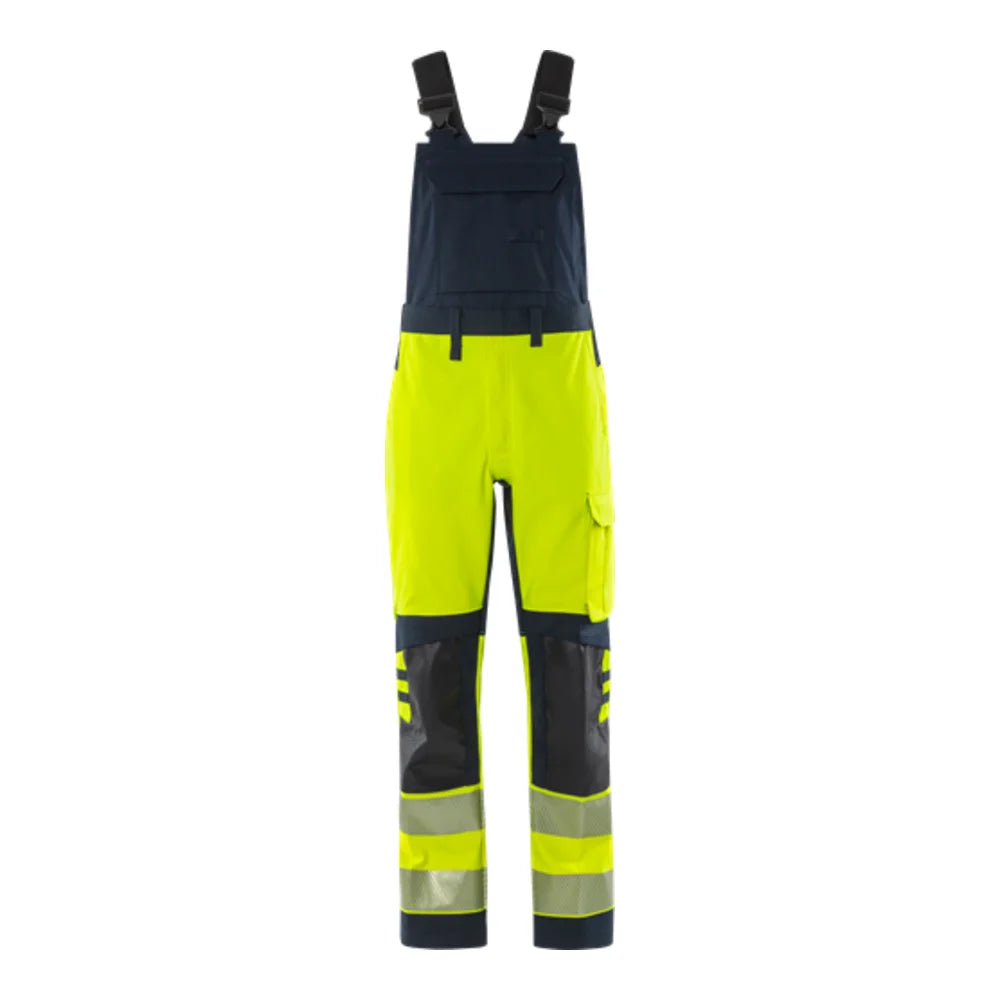 Fristads Flamestat High Vis Stretch Am. Overall Klasse 2 1280 Fss High Vis Geel Marineblauw