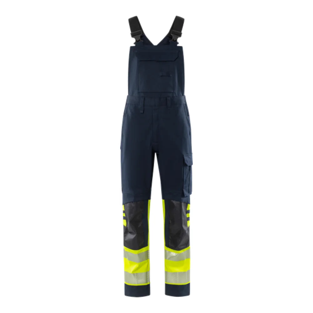 Fristads Flamestat High Vis Stretch Am. Overall Klasse 1 1281 Fss High Vis Geel Marineblauw