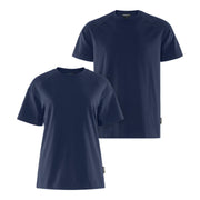 Fristads Green Heavy T-Shirt Van Biologisch Katoen 7610 Gkt, Heren En Dames Marineblauw