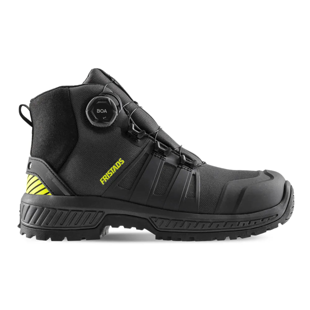 Fristads Fristads Comfortstep Veiligheidsschoenen S3S Mid Antracietgrijs High Vis Geel