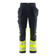Fristads Flamestat Green High Vis Werkbroek Klasse 1 2950 Gfs High Vis Geel Marineblauw
