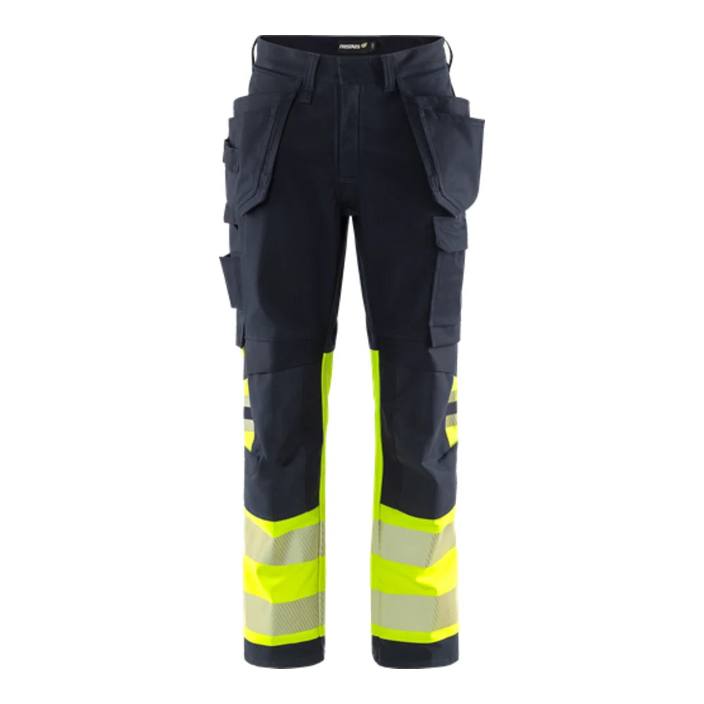 Fristads Flamestat Green High Vis Werkbroek Klasse 1 2950 Gfs High Vis Geel Marineblauw