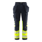 Fristads Flamestat Green High Vis Dames Werkbroek Klasse 1 2951 Gfs High Vis Geel Marineblauw