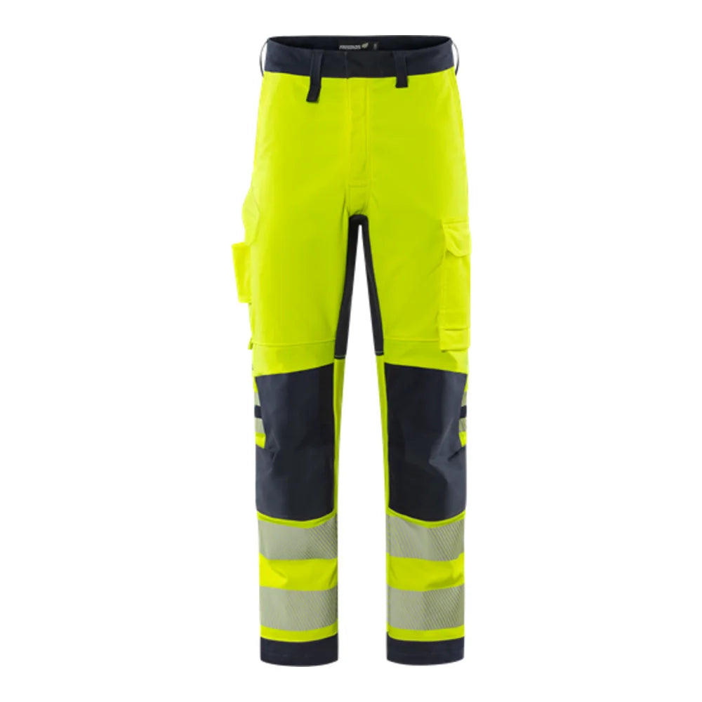 Fristads Flamestat Green High Vis Broek Klasse 2 2956 Gfs High Vis Geel Marineblauw