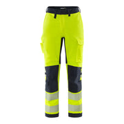 Fristads Flamestat Green High Vis Broek Dames Klasse 2 2957 Gfs High Vis Geel Marineblauw