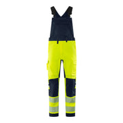 Fristads Flamestat Green High Vis Stretch Amerikaanse Overall Met Bretels Klasse 2 1951 Gfs High Vis Geel Marineblauw