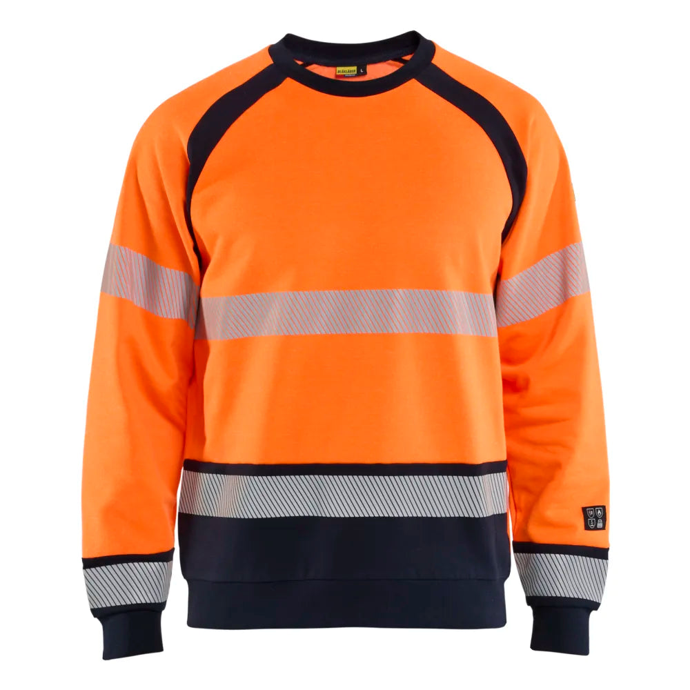 Blaklader 3088 1745 Multinorm Sweatshirt Inherent High Vis Oranje Marineblauw