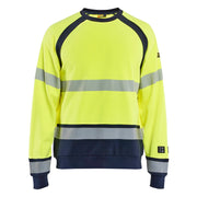 Blaklader 3088 1762 Multinorm Sweatshirt High Vis Geel Marineblauw
