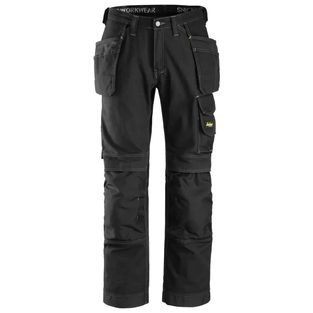 Snickers 3215 Comfort Cotton Werkbroek Met Holsterzakken 0404 Black Black