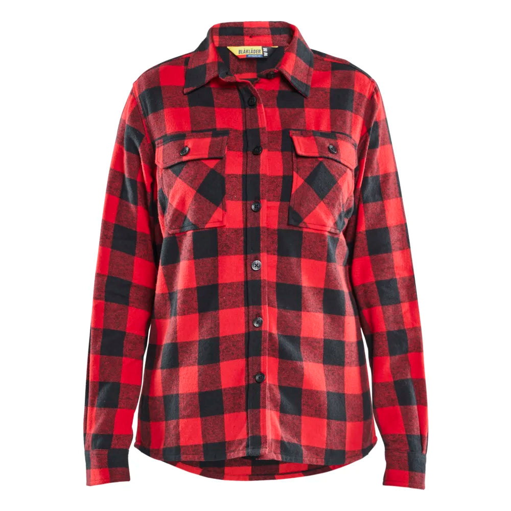Blaklader 3218 1168 Dames Overhemd Flanel Rood Zwart