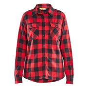 Blaklader 3218 1168 Dames Overhemd Flanel Rood Zwart