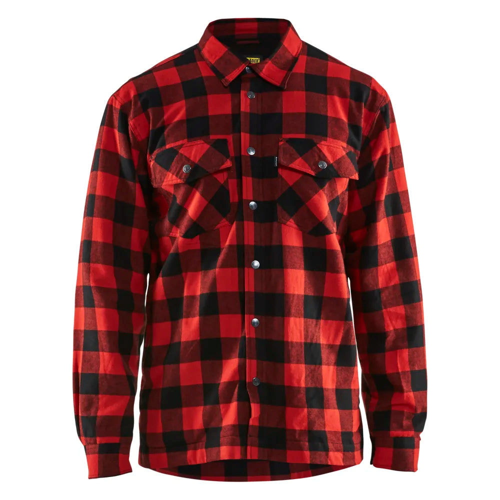 Blaklader 3225 1131 Overhemd Flanel Gevoerd Rood Zwart